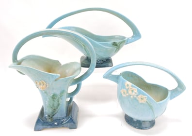 Roseville WInecraft blue lot of