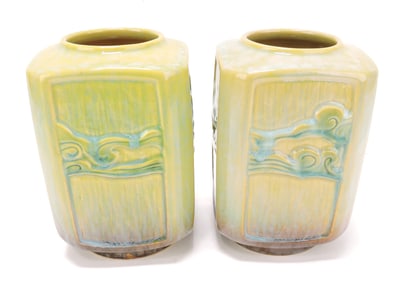 Roseville WInecraft green pair of