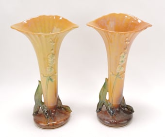 Roseville WInecraft brown pair of