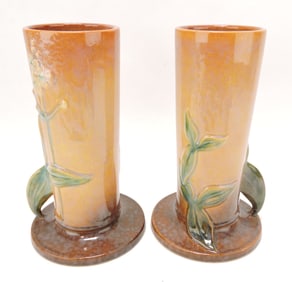 Roseville WInecraft brown pair of