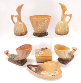 Roseville WInecraft brown lot of