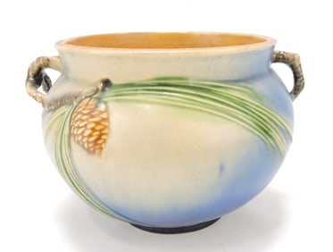Roseville blue pinecone jardiniere,