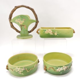 Roseville green Apple Blossom lot of