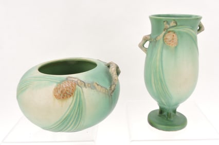 Roseville green Pinecone lot of