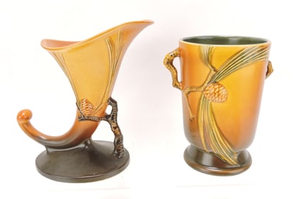 Roseville brown Pinecone lot of