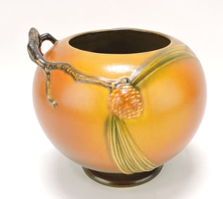 Roseville brown Pinecone bowl,
