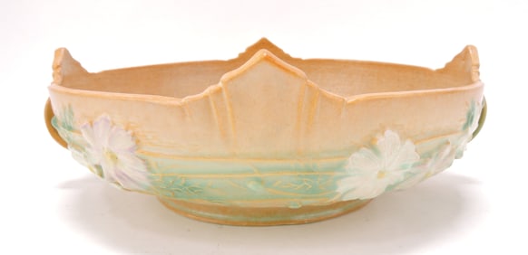 Roseville brown Cosmos console bowl,