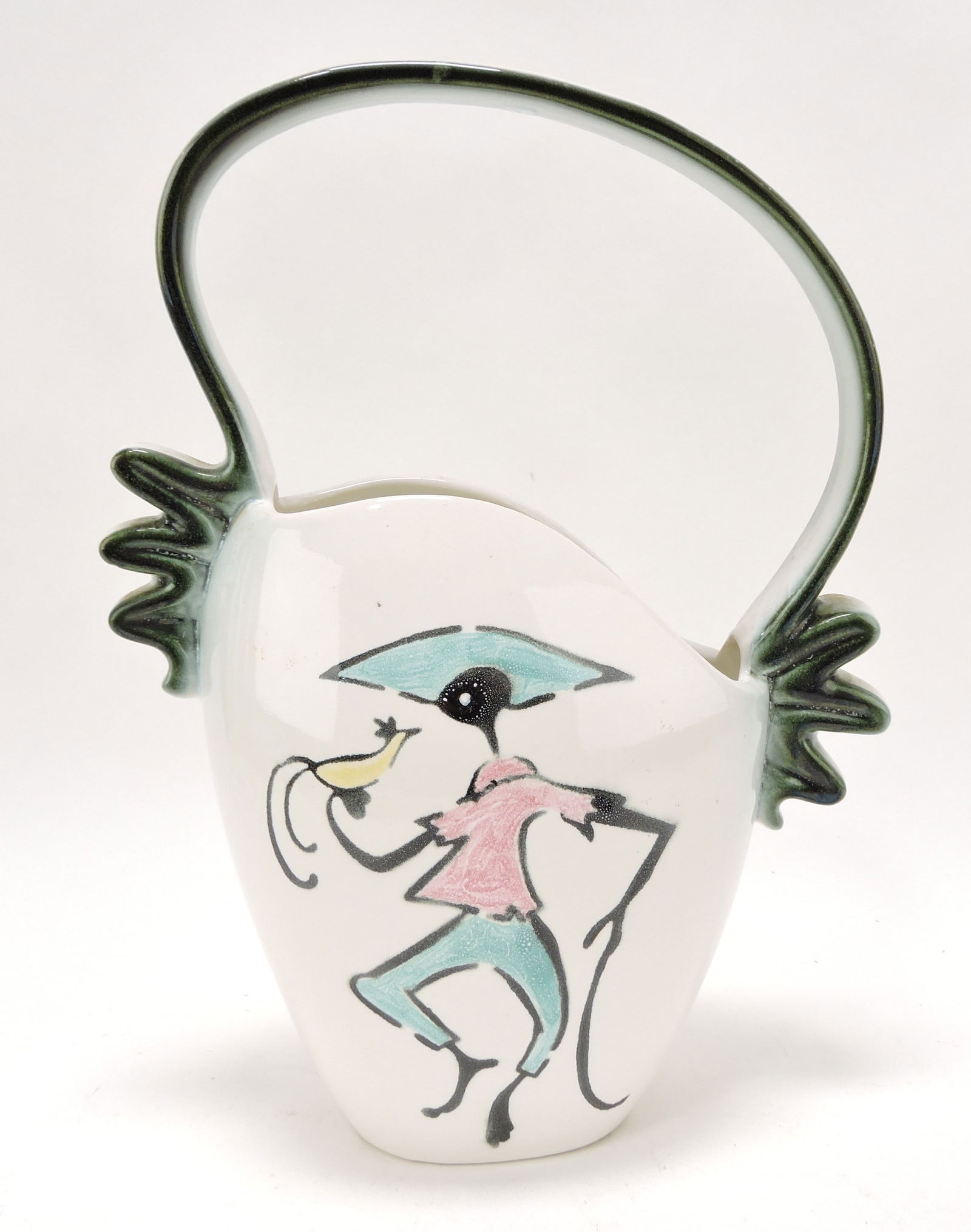 MCM Hull Pottery Tropicana basket, (1 of 1)