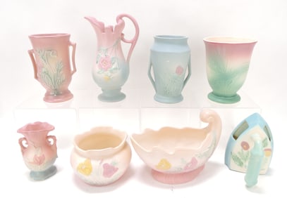 Hull Pottery lot of 8 assorted pieces,