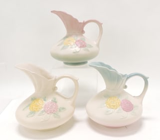 Hull Pottery Open Rose lot of