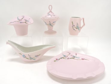 Hull Pottery pink Serenade lot of