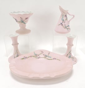 Hull Pottery pink Serenade lot of