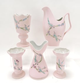 Hull Pottery pink Serenade lot of