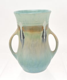 Roseville blue Montacello 5" vase