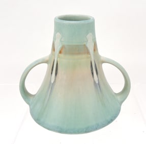 Roseville blue Montacello 4 1/2" vase