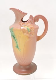 Roseville pink Poppy ewer, 876-10"
