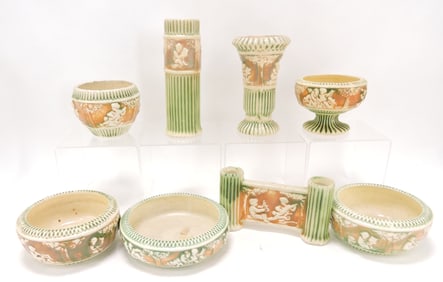 Roseville Donatello lot of 8 pieces,