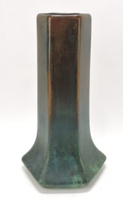 Clewell copper clad pottery six sided