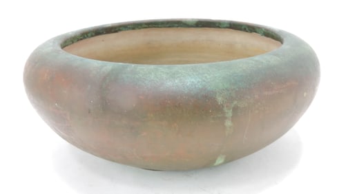 Clewell copper clad pottery bowl,