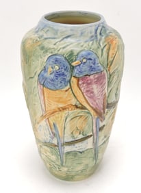 Weller Pottery Glendale pair of birds