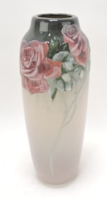 Weller Etna vase with roses, 14"