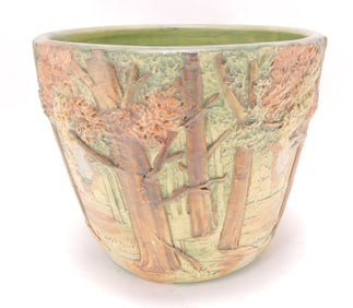 Weller Forest jardiniere 8 1/2", light