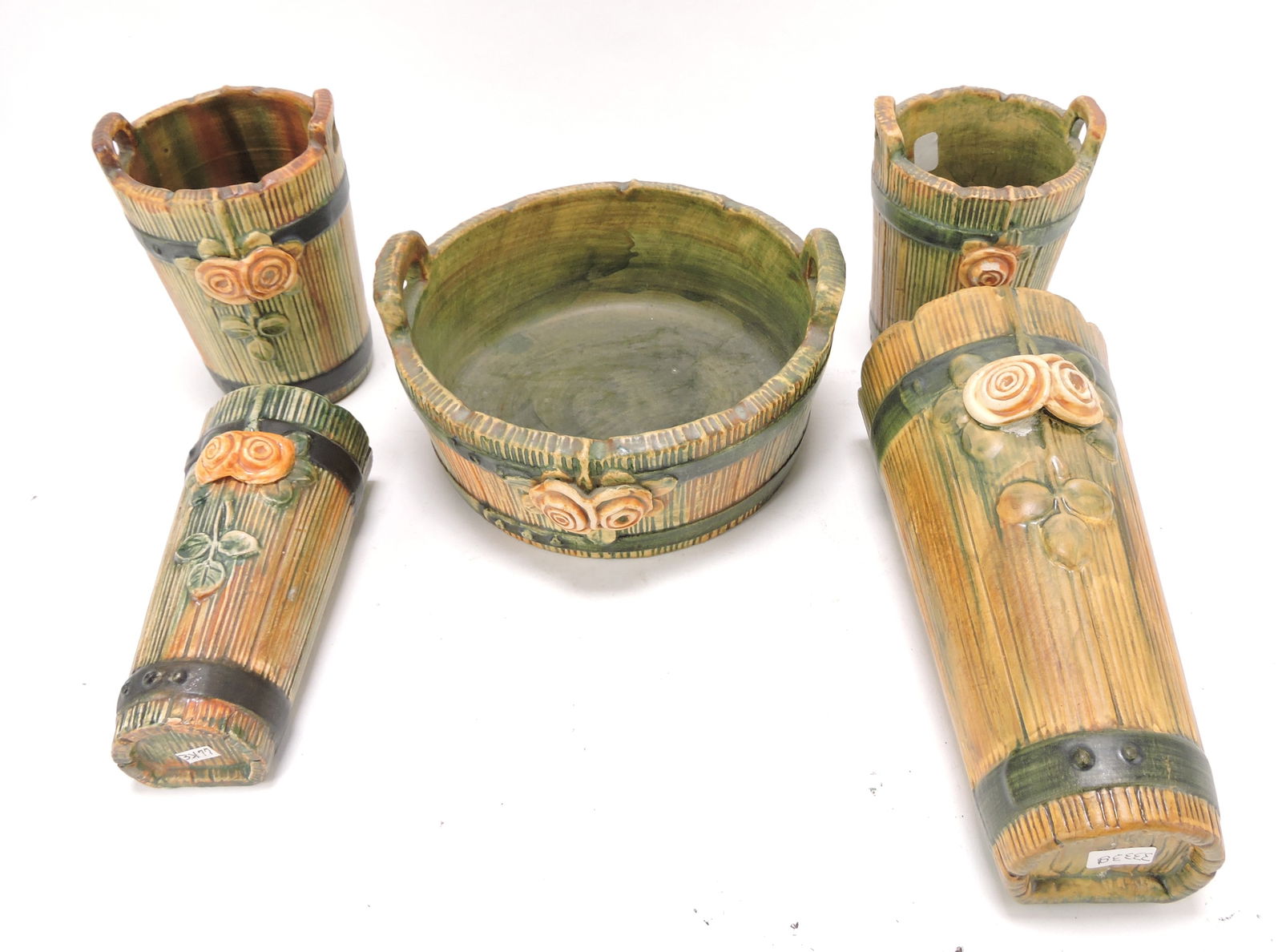 Weller lot of 5 pieces: 2 wall pockets, (1 of 1)