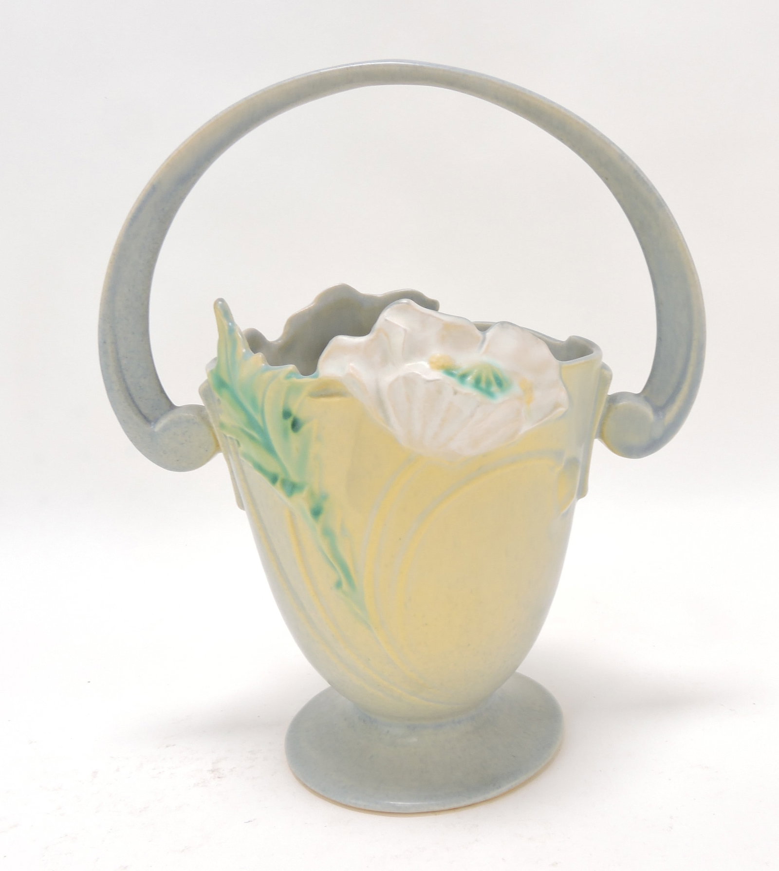 Roseville gray Poppy basket 347-10": .