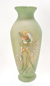 Rick Wisecarver pottery vase with lady,