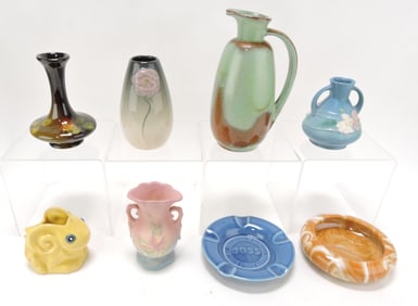 Art Pottery lot of 8 pieces: