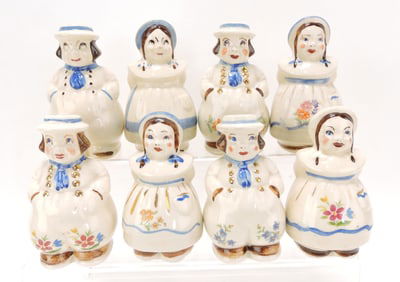 Shawnee Pottery lot of 4 pair of Dutch