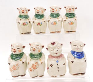 Shawnee Pottery lot of 4 pair of