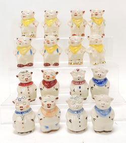 Shawnee Pottery lot of 8 pair of