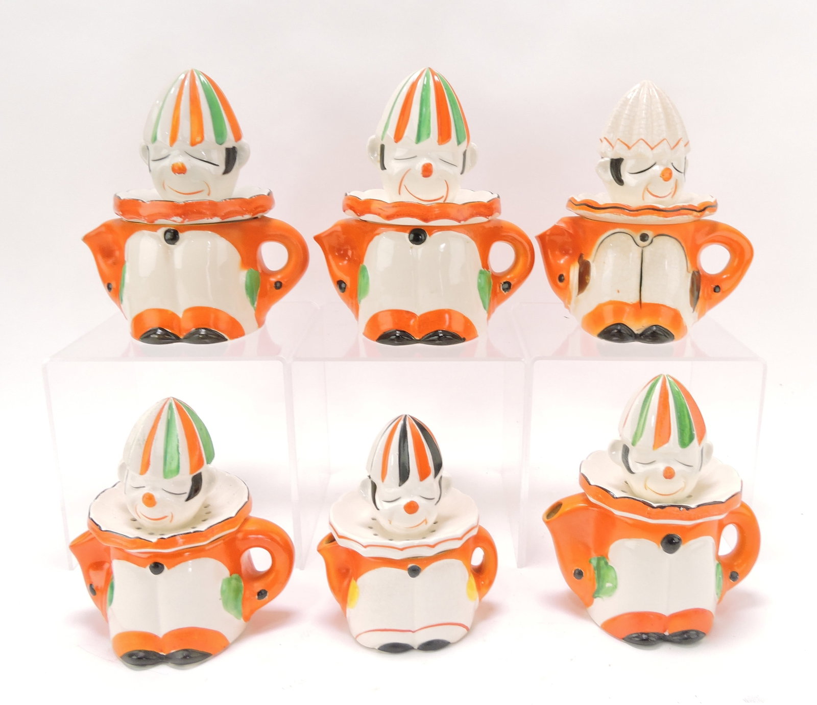 Japan clown juice reamer lot of 6,: 5" to 7 1/2"
