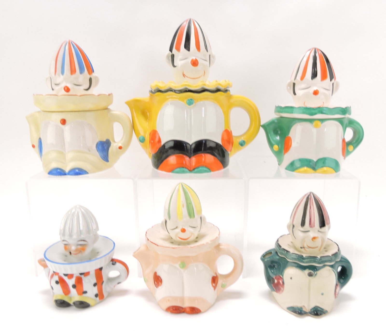 Japan clown juice reamer lot of 6,: 5" to 9"