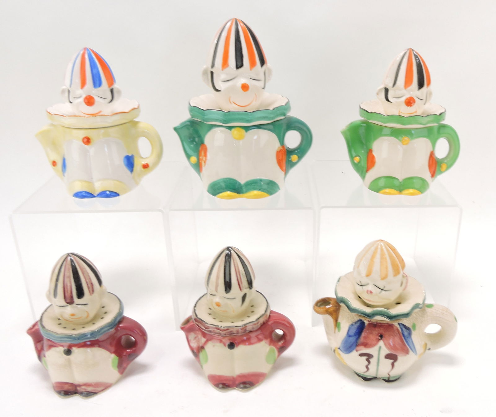 Japan clown juice reamer lot of 6,: 5" to 7 1/2"