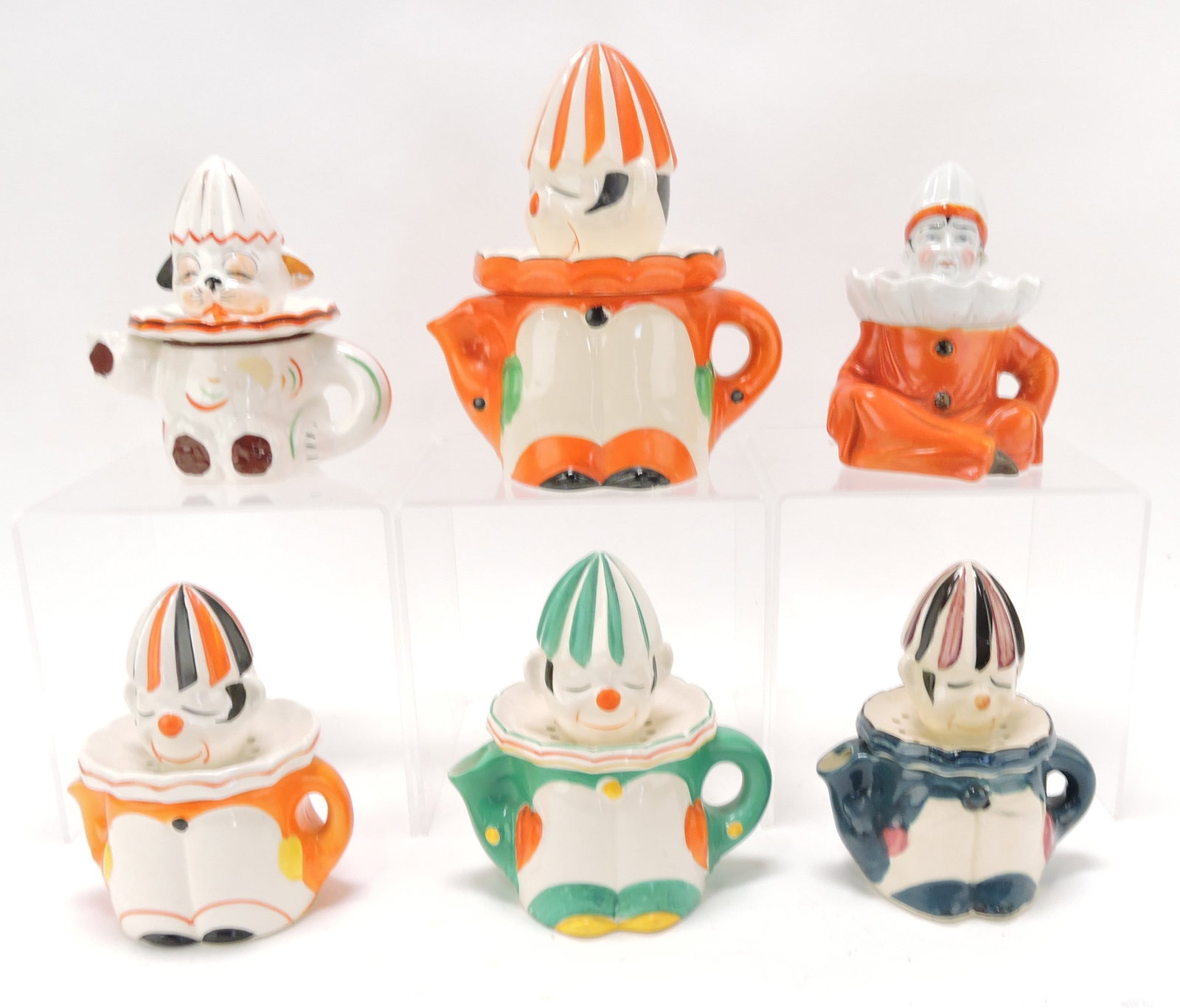 Japan clown juice reamer lot of 6,: 4" to 7"
