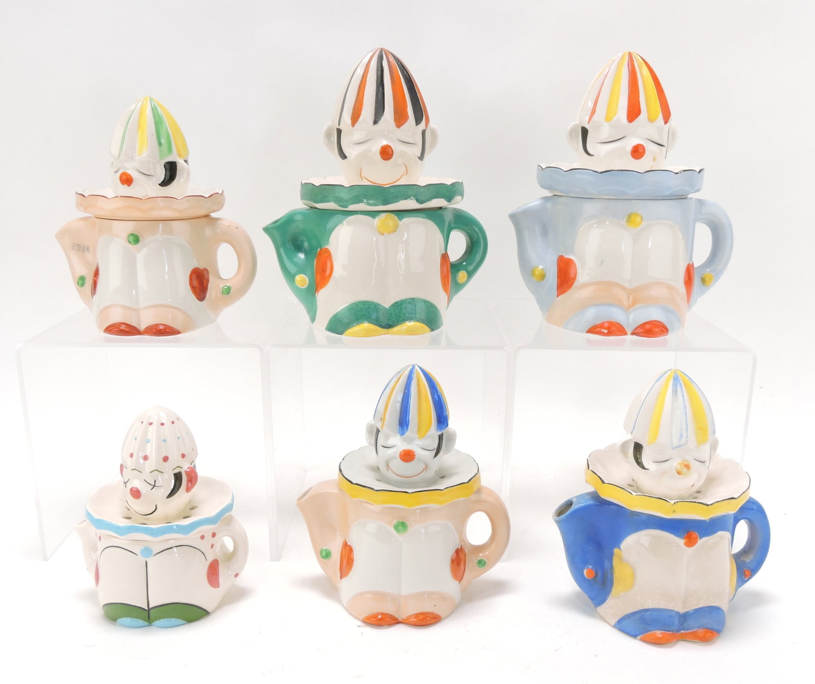 Japan clown juice reamer lot of 6,: 5" to 7"