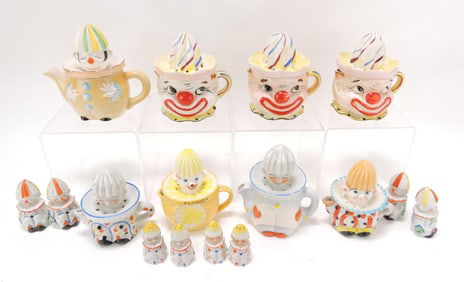 Japan lot of 8 clown juicers and 4 pair