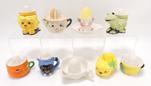 Japan lot of 9 juicer reamers, various