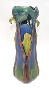 Art pottery vase, 13", age/maker unknown