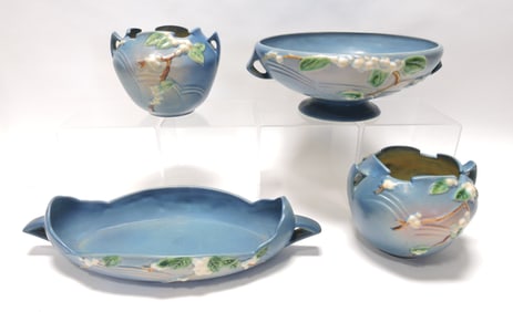 Roseville blue Snowberry lot of 4 pcs: