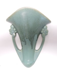 Roseville Carnelian green wall pocket