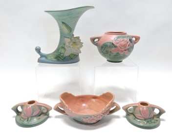 Roseville Water Lily lot of 5 pcs: