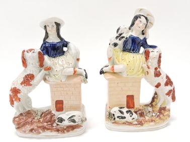 Staffordshire pair of Royal children with