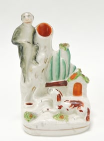 Staffordshire penholder/spill vase with