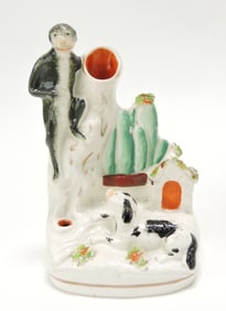 Staffordshire penholder/spill vase with