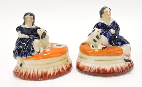 Staffordshire pair of Royal children with