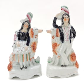Staffordshire pair of figures of Royal