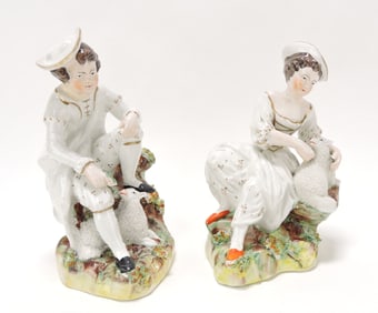 Staffordshire pair of figures of Royal